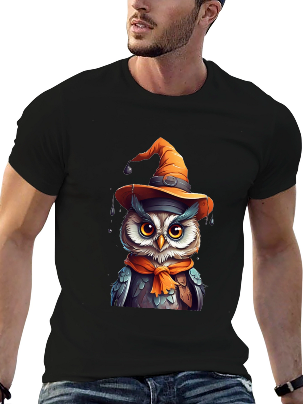 Halloween Owl T-Shirt - Witch Hat