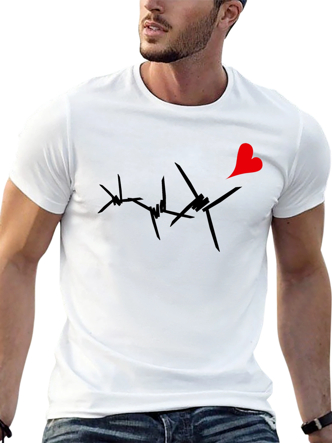 Barbed Wire Heart Graphic Tee