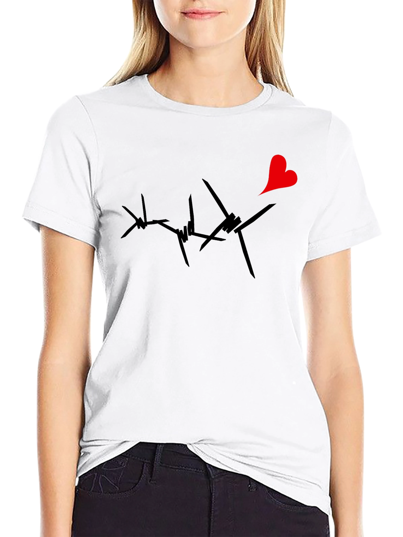 Barbed Wire Heart Graphic Tee