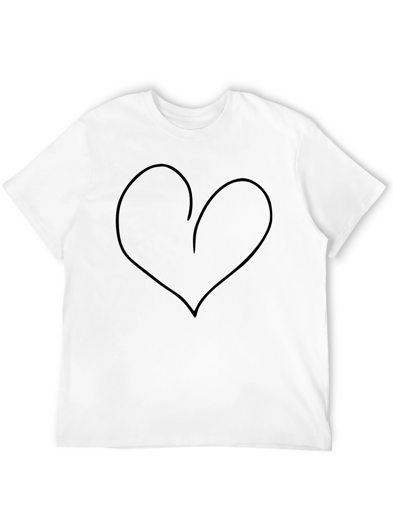 Heart Graphic Black T-Shirt - Casual Style
