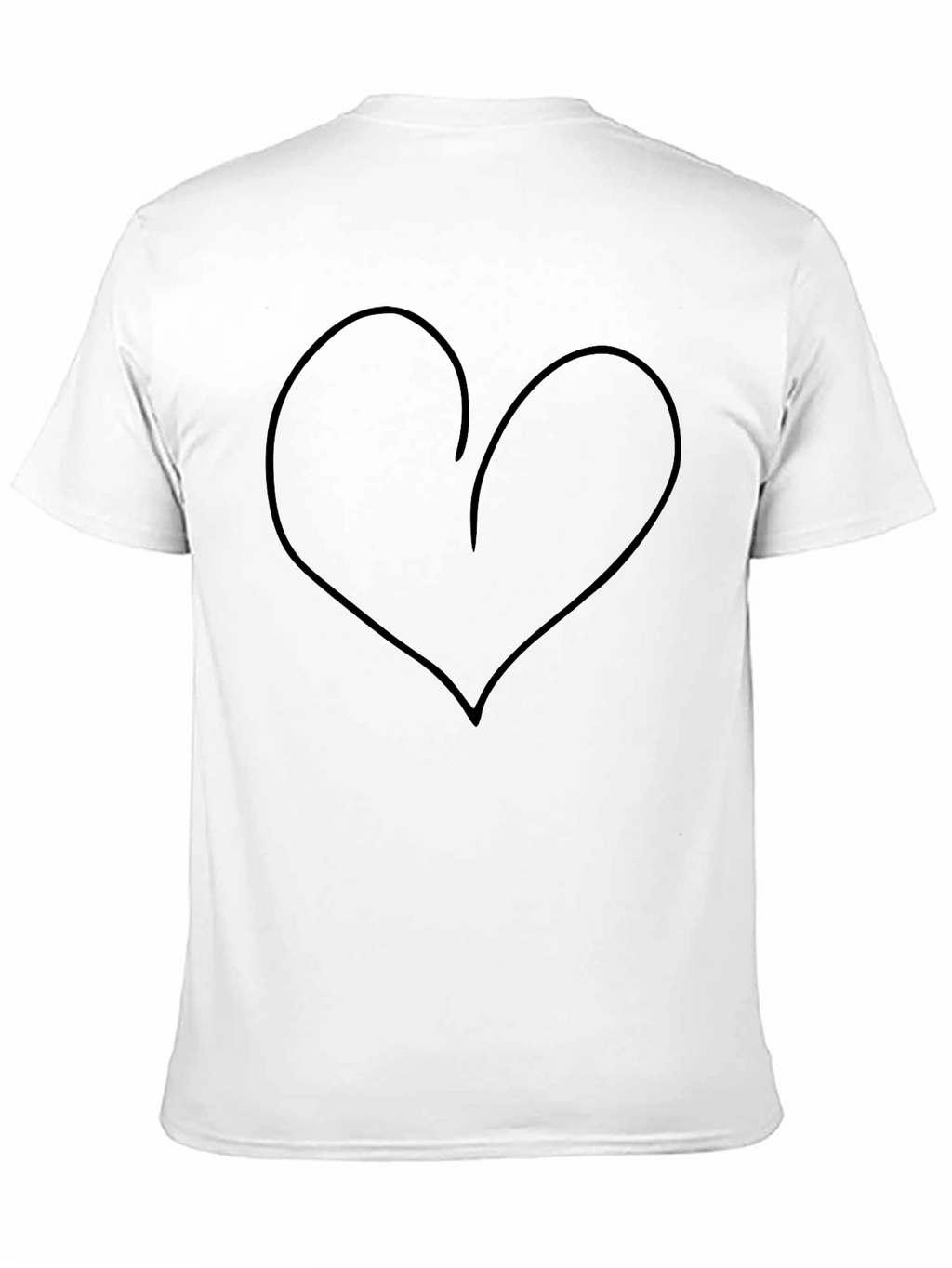 Heart Graphic Black T-Shirt - Casual Style
