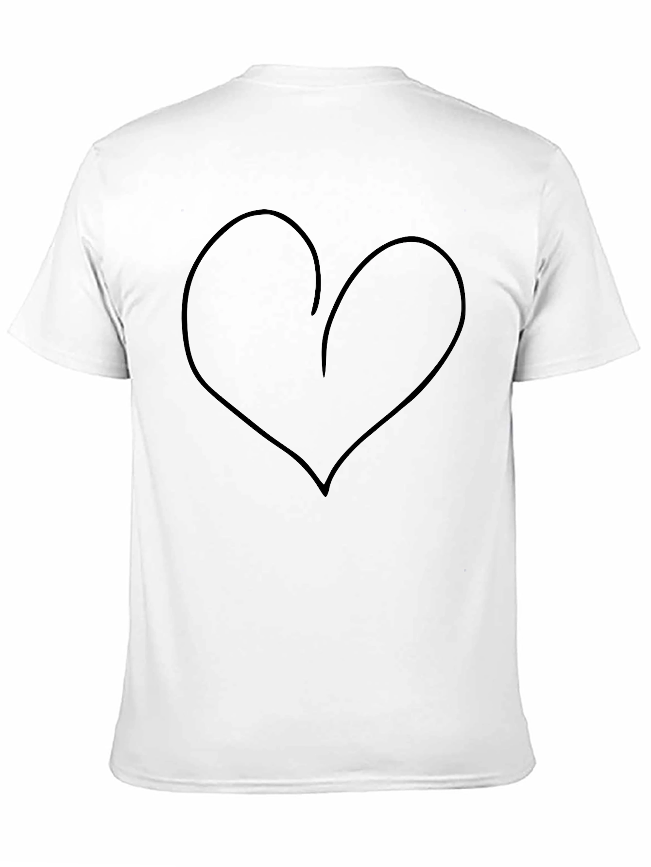 Heart Graphic Black T-Shirt - Casual Style