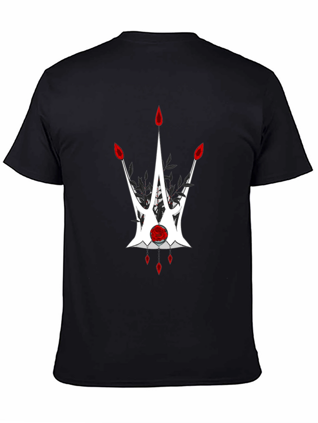 Black Graphic Tee - Crown Design