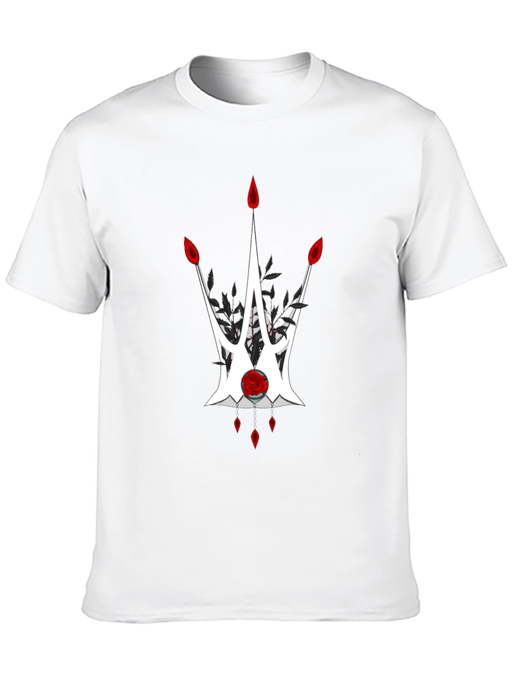 Black Graphic Tee - Crown Design