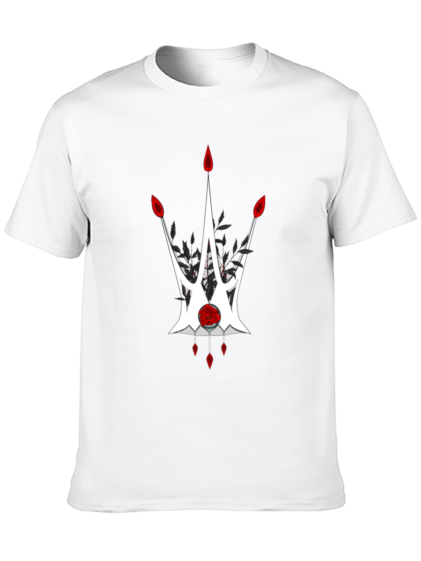 Black Graphic Tee - Crown Design