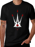 Black Graphic Tee - Crown Design