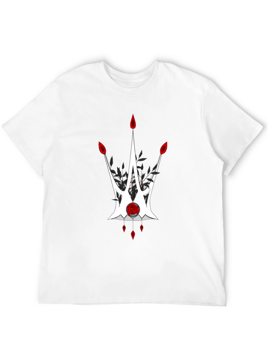 Black Graphic Tee - Crown Design