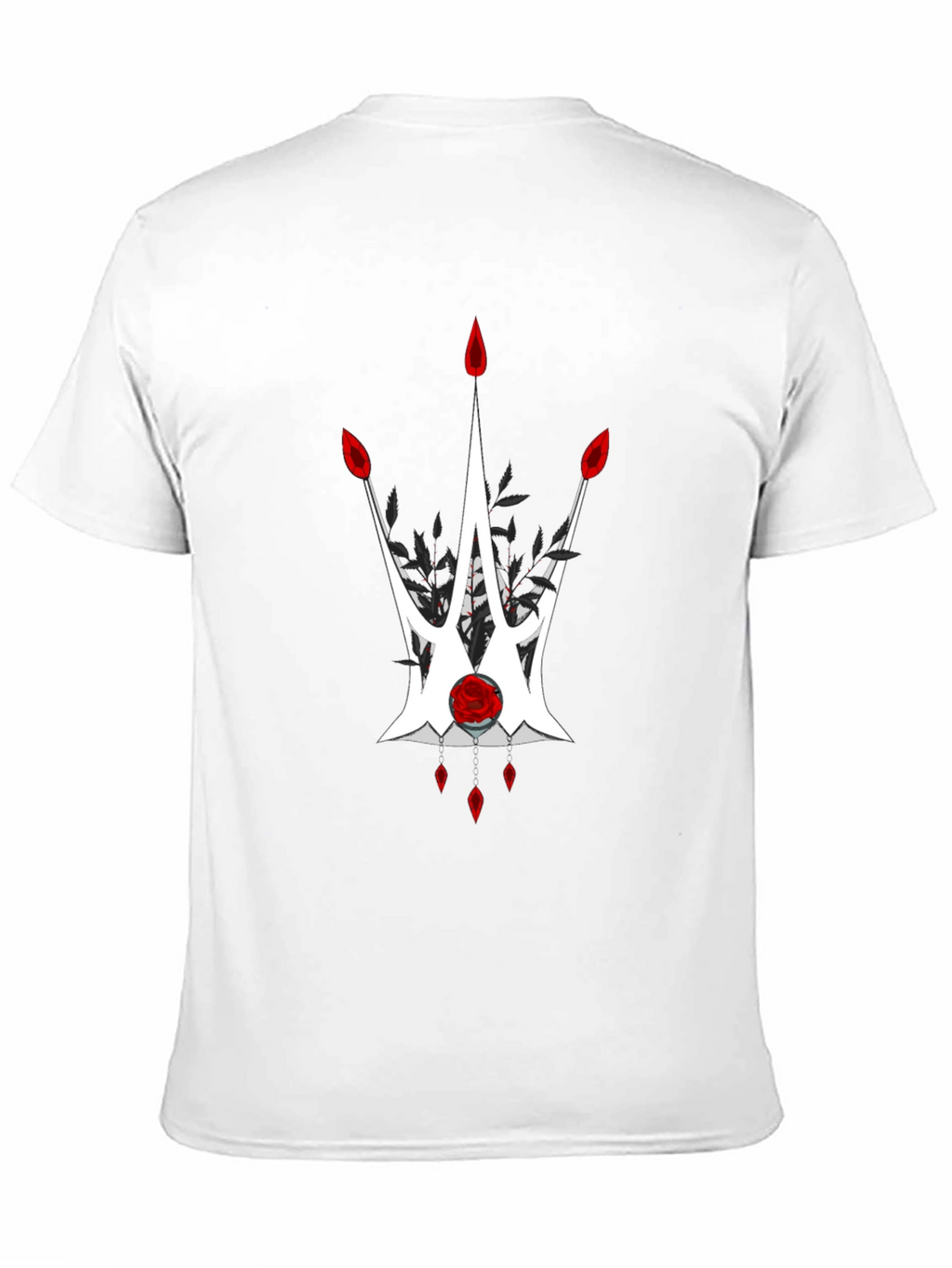 Black Graphic Tee - Crown Design
