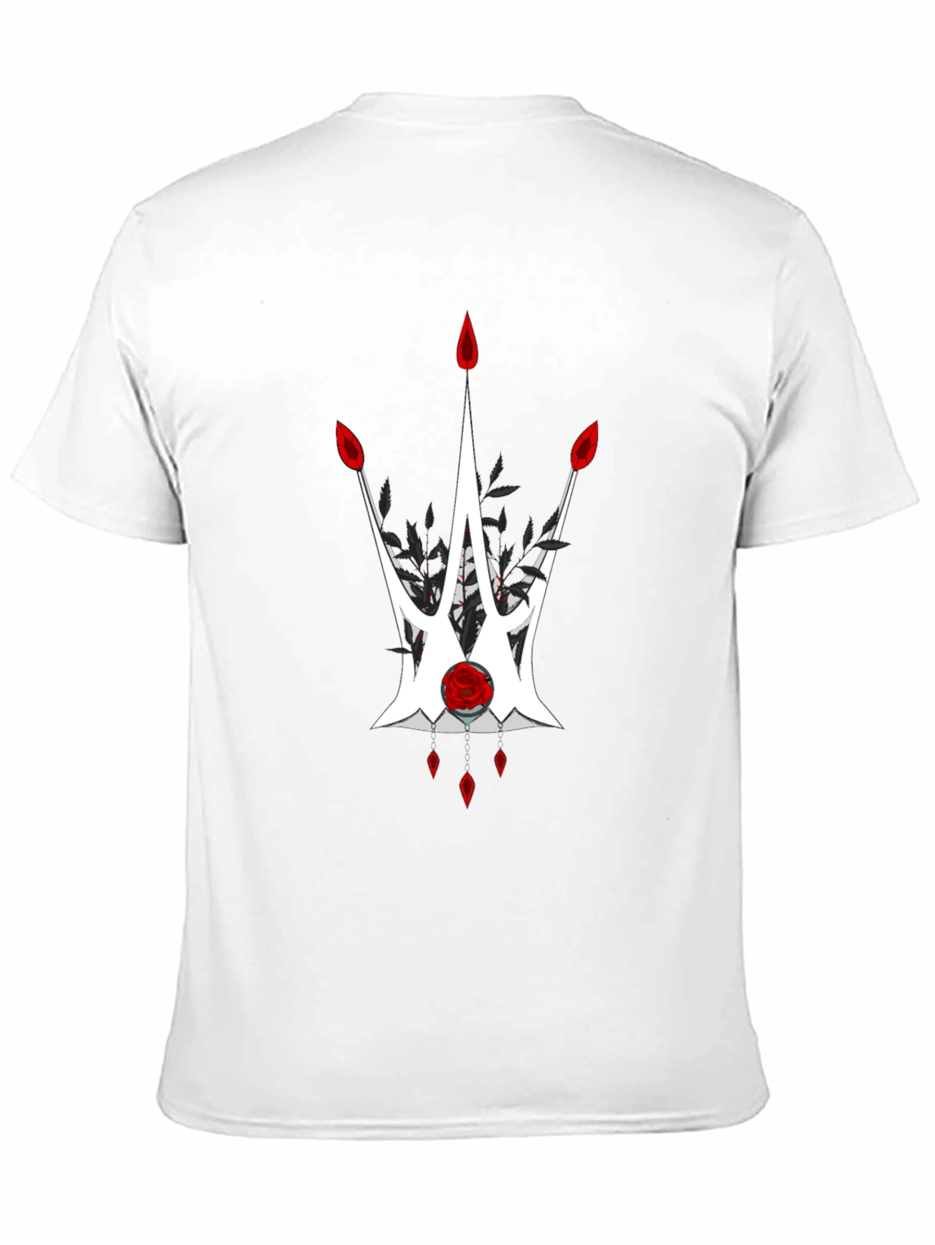 Black Graphic Tee - Crown Design