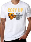 Cozy Up Autumns Golden Glow Graphic Tee