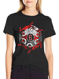 Grunge Circular 6 Design Black T-Shirt