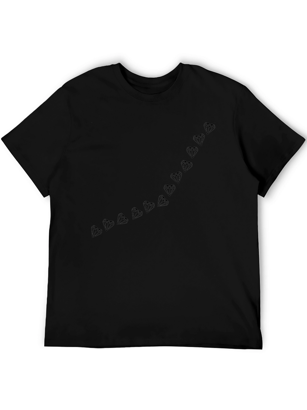 Mens Black Diamond Line Graphic Tee