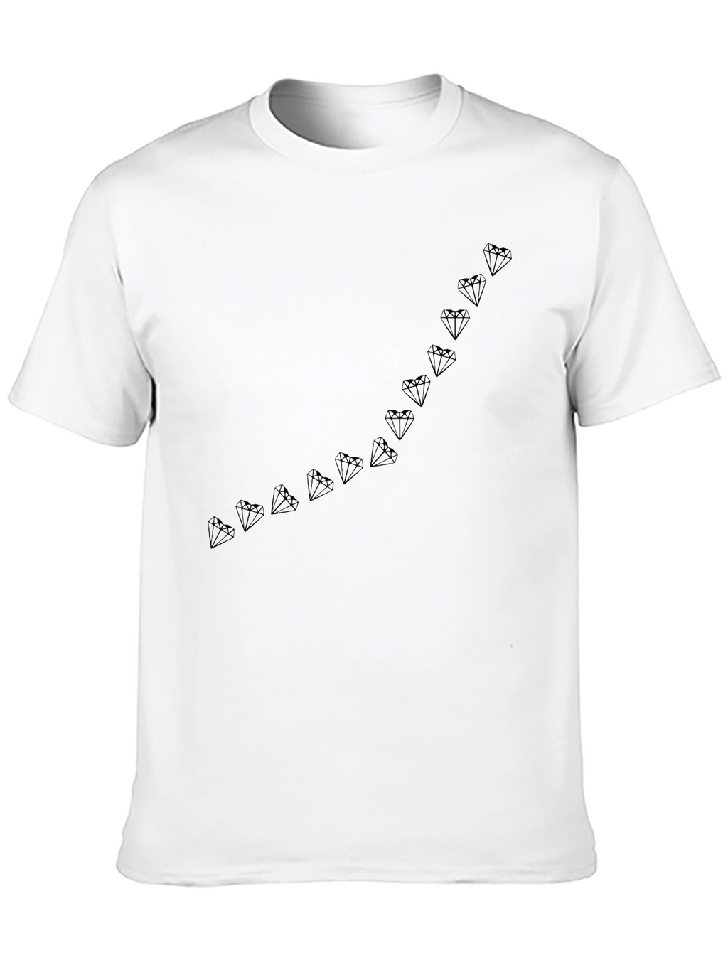 Mens Black Diamond Line Graphic Tee