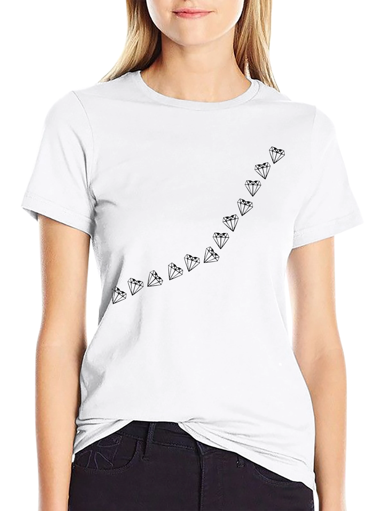 Mens Black Diamond Line Graphic Tee