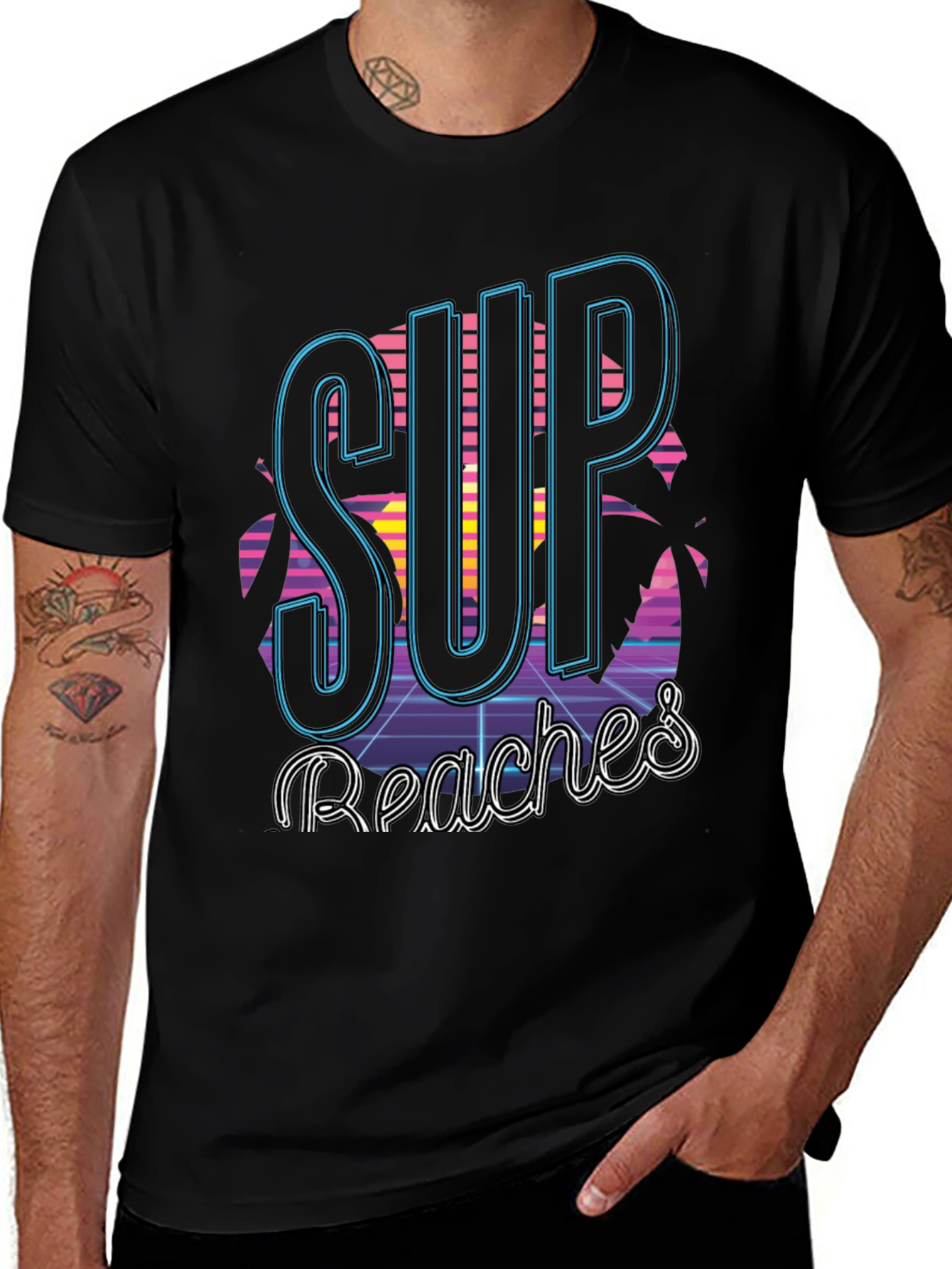 Retro SUP Reaches T-Shirt Vintage Summer Tee