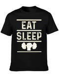 Eat Sleep Lift Black Graphic T-Shirt