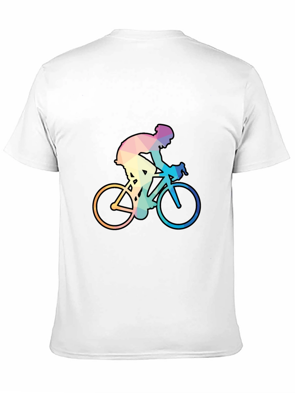 Geometric Cyclist Graphic Tee - Black