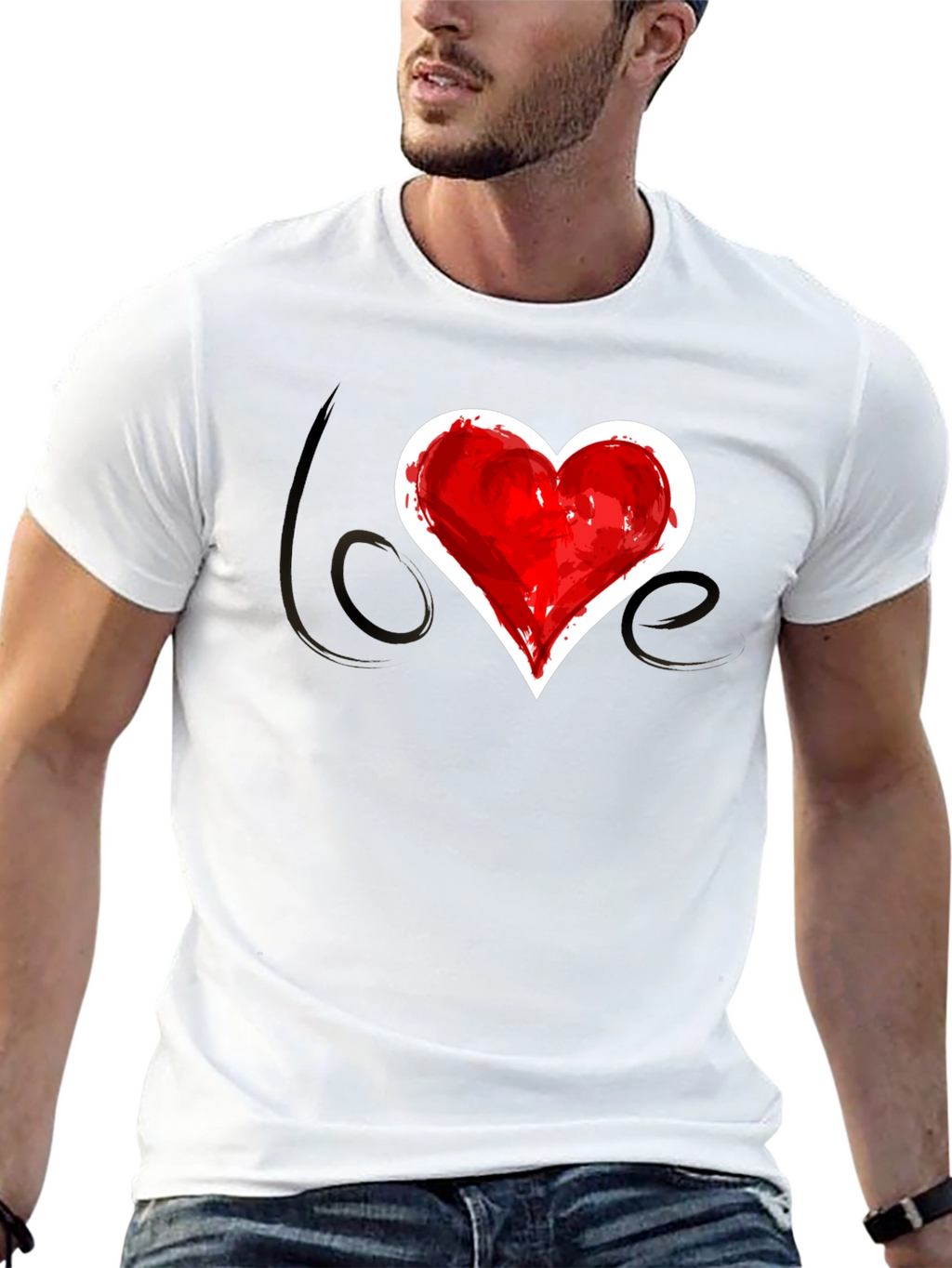Love Heart T-Shirt - Stylish Graphic Tee