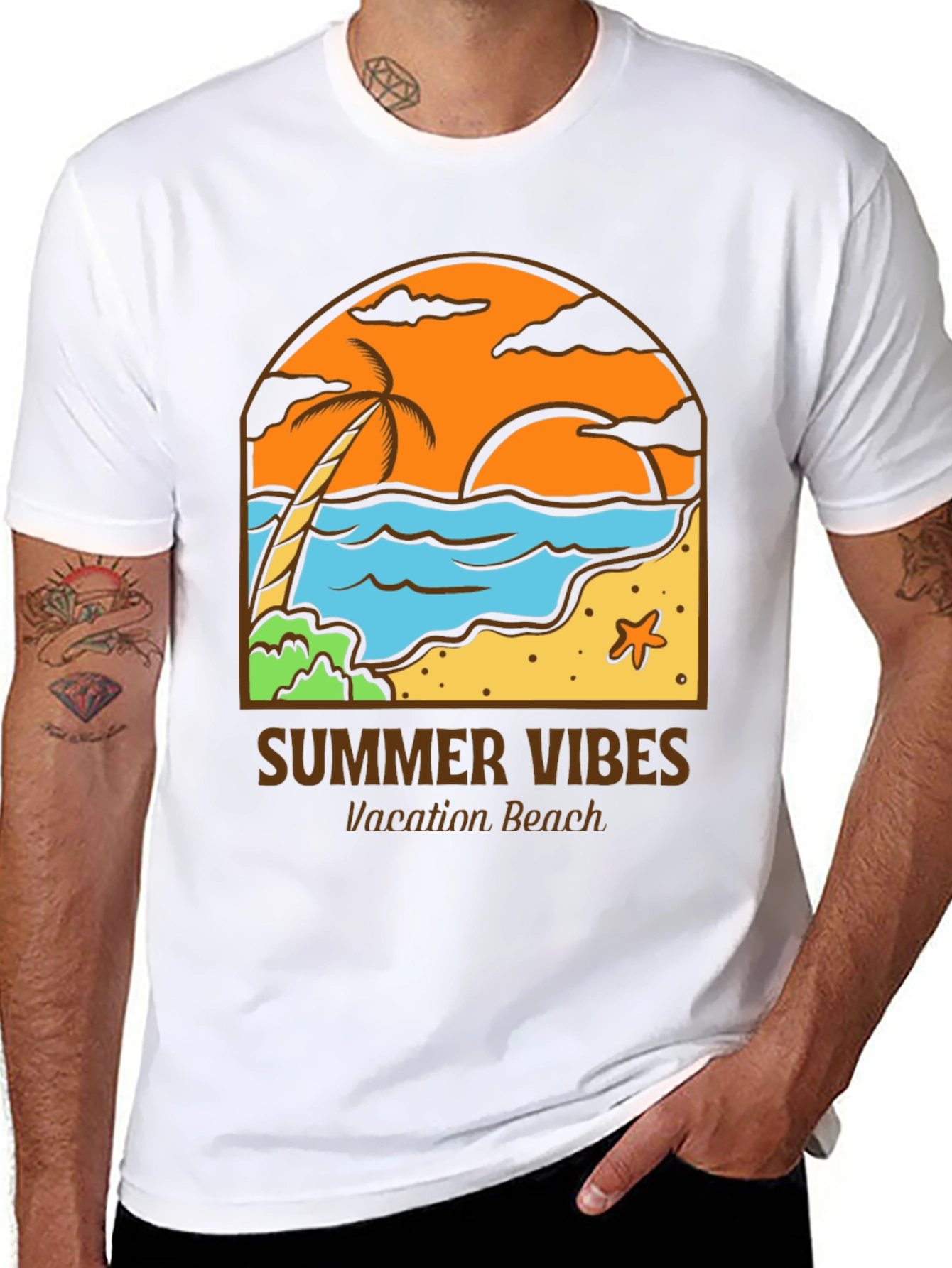 Summer Vibes Graphic Tee - Vacation Beach
