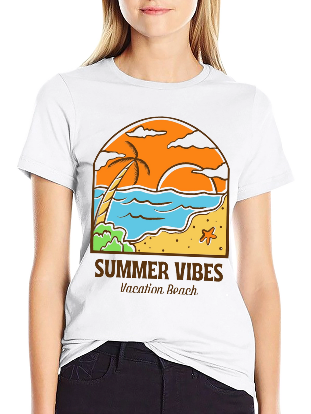 Summer Vibes Graphic Tee - Vacation Beach