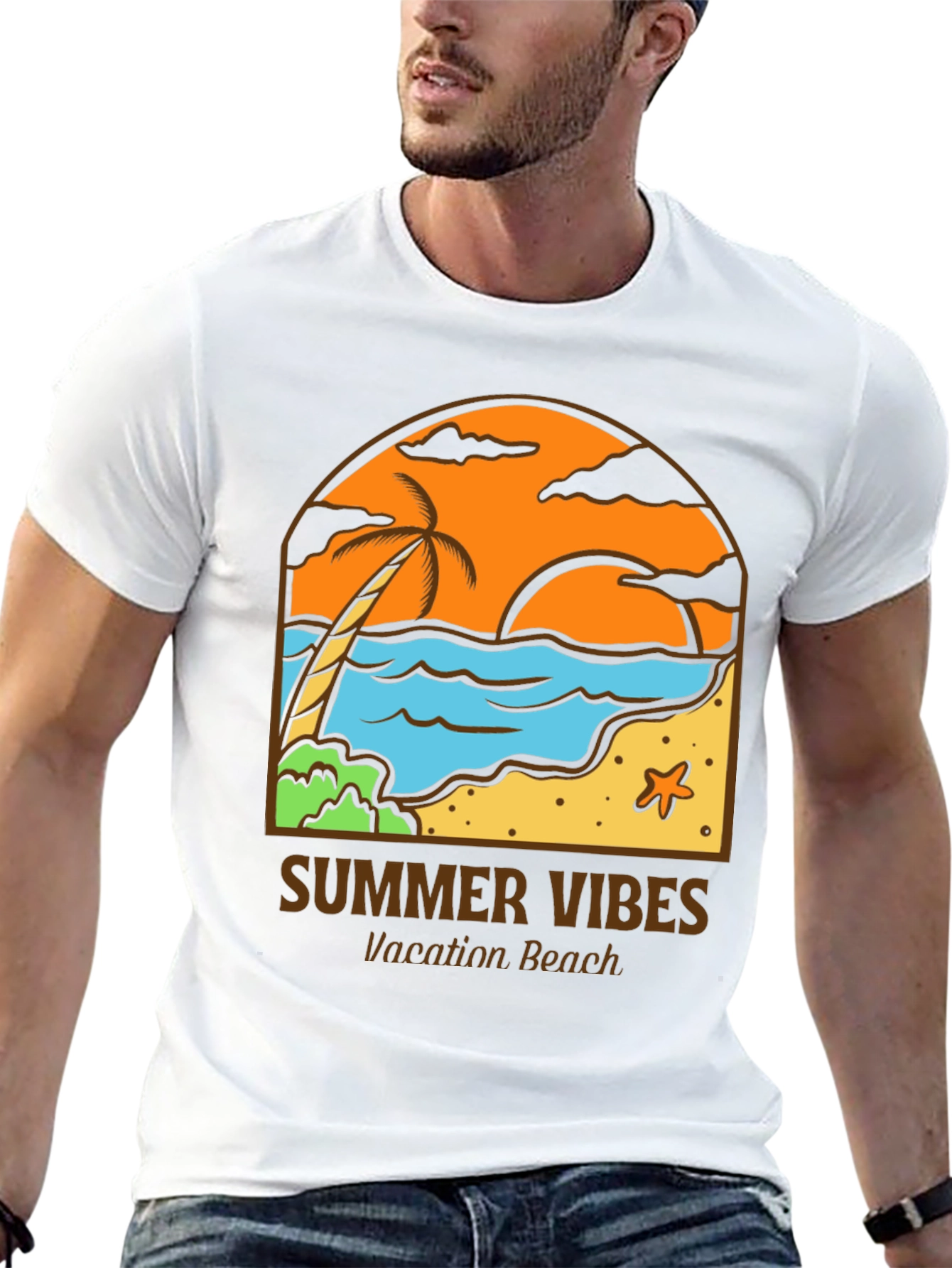 Summer Vibes Graphic Tee - Vacation Beach