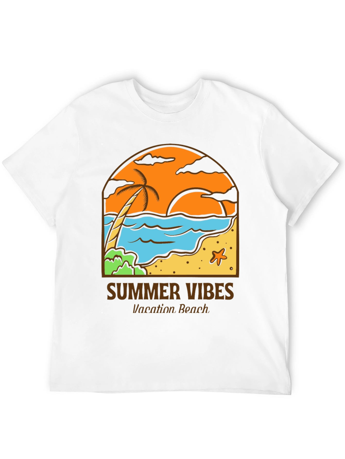 Summer Vibes Graphic Tee - Vacation Beach