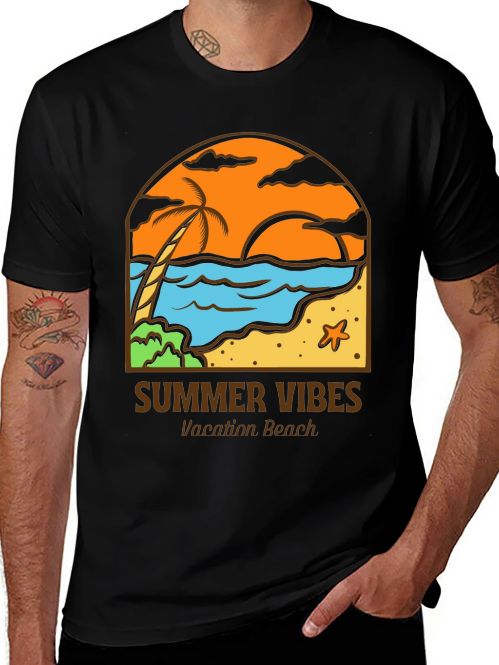 Summer Vibes Graphic Tee - Vacation Beach