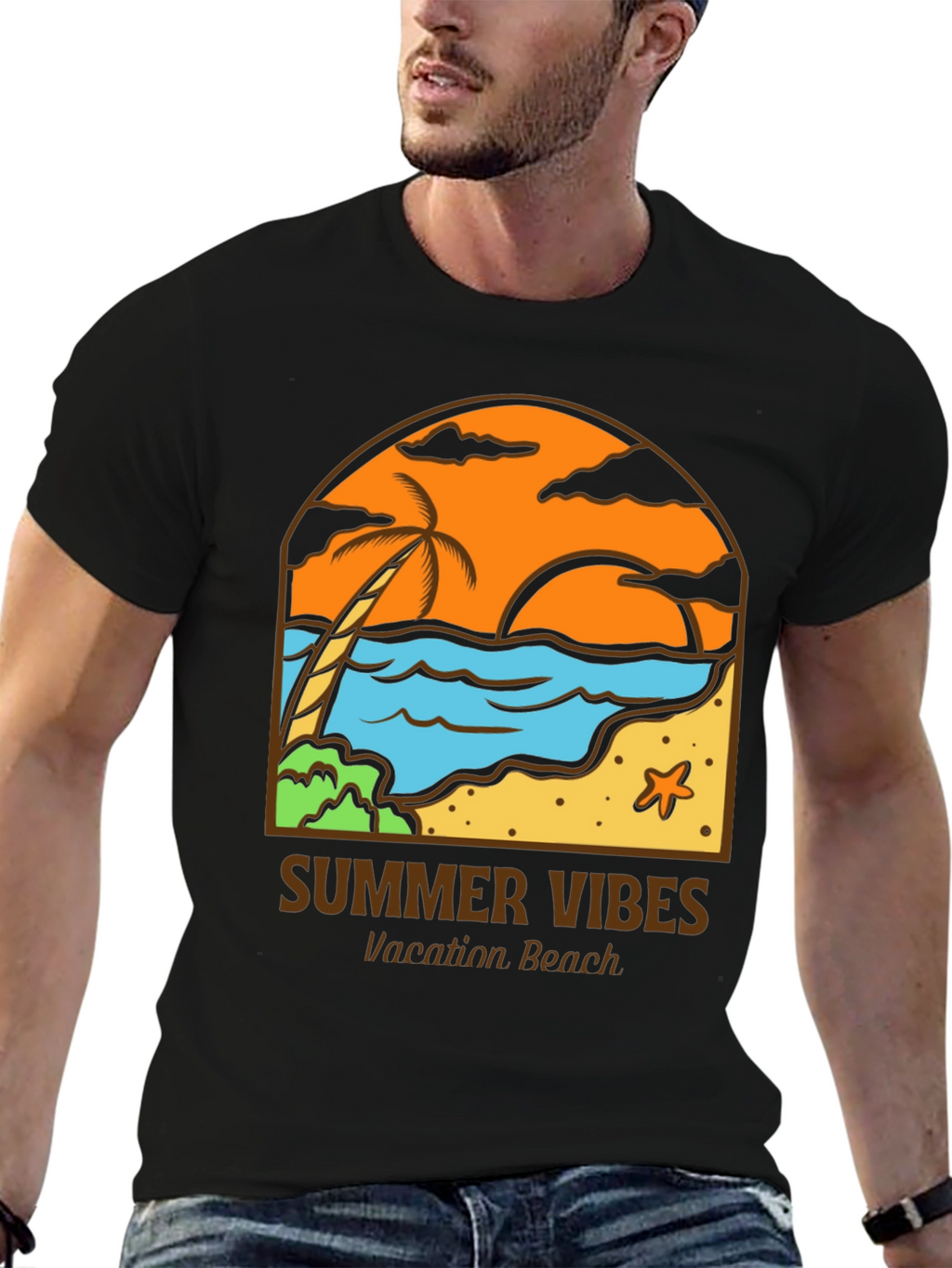 Summer Vibes Graphic Tee - Vacation Beach