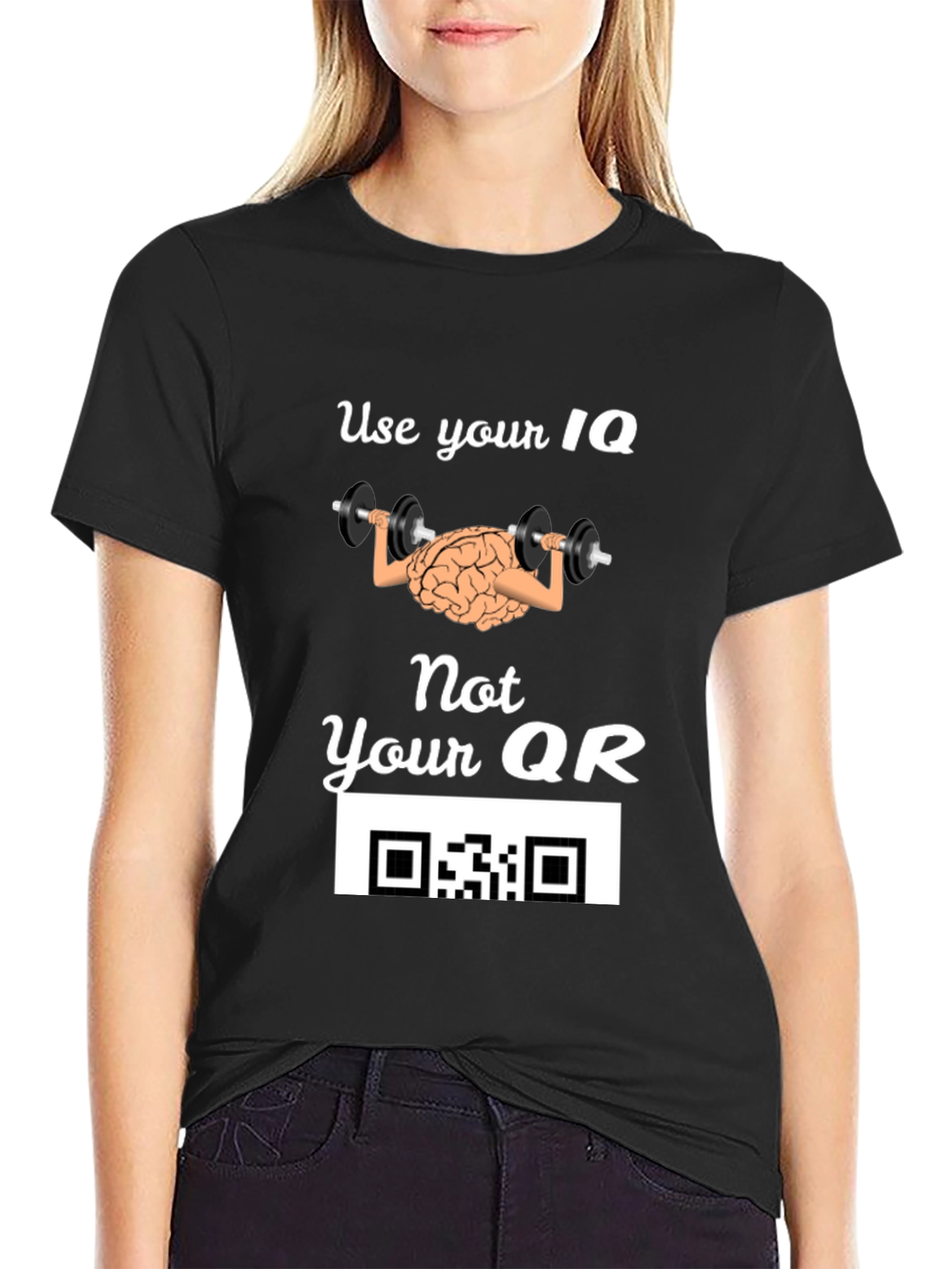 Use Your IQ Funny Graphic T-Shirt