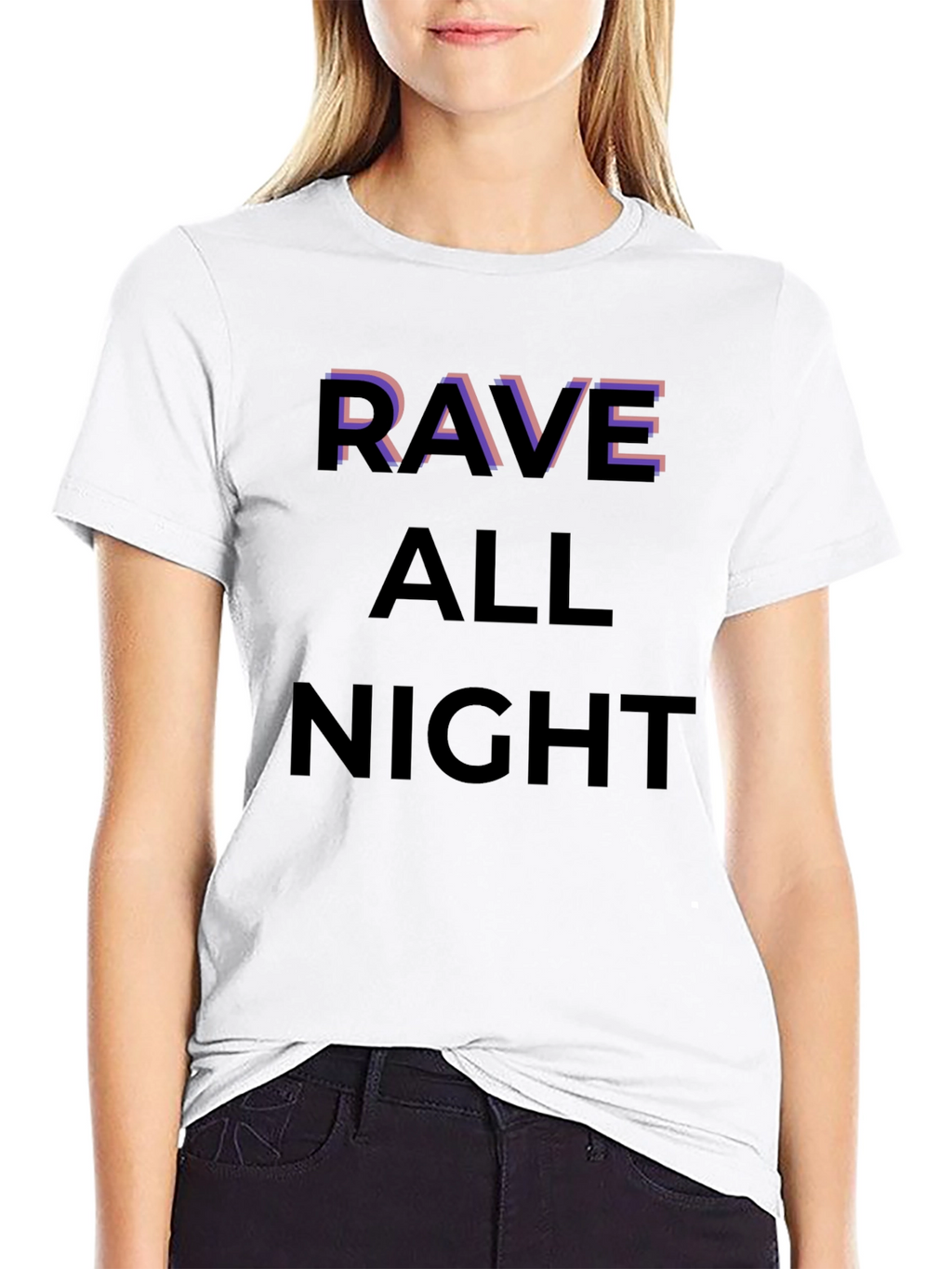 Rave All Night Graphic T-Shirt