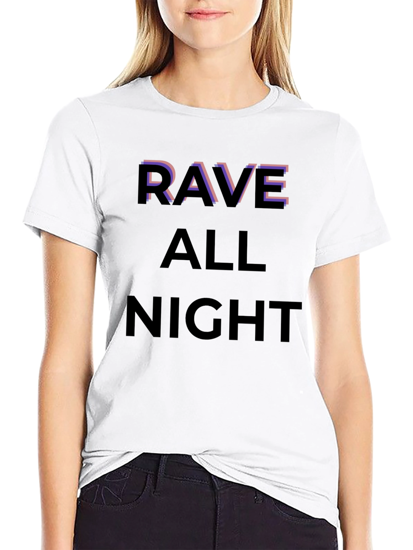 Rave All Night Graphic T-Shirt