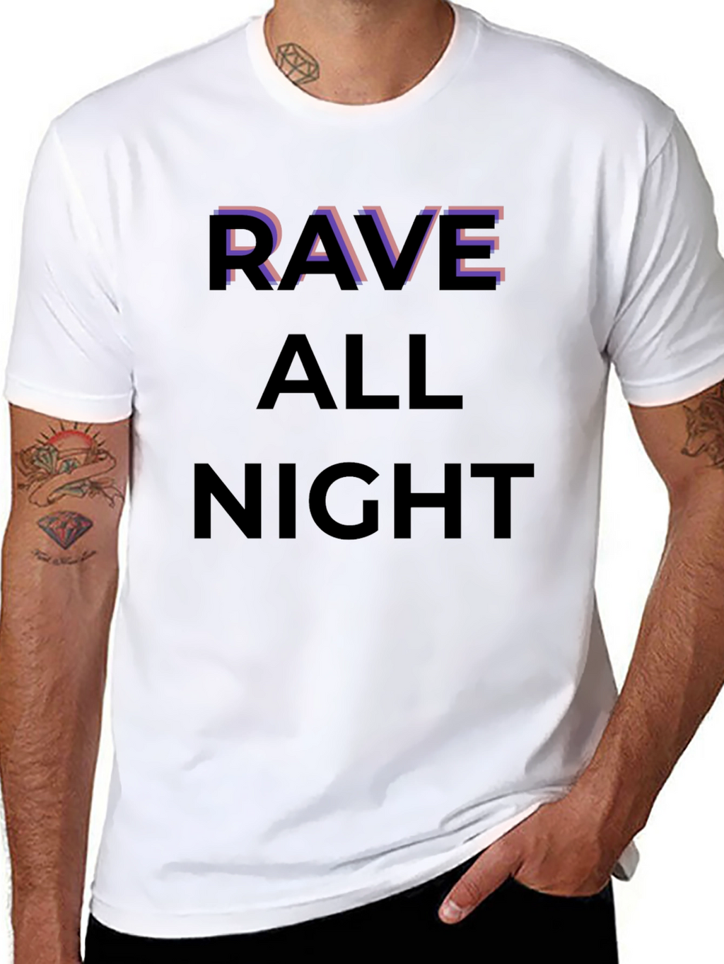Rave All Night Graphic T-Shirt