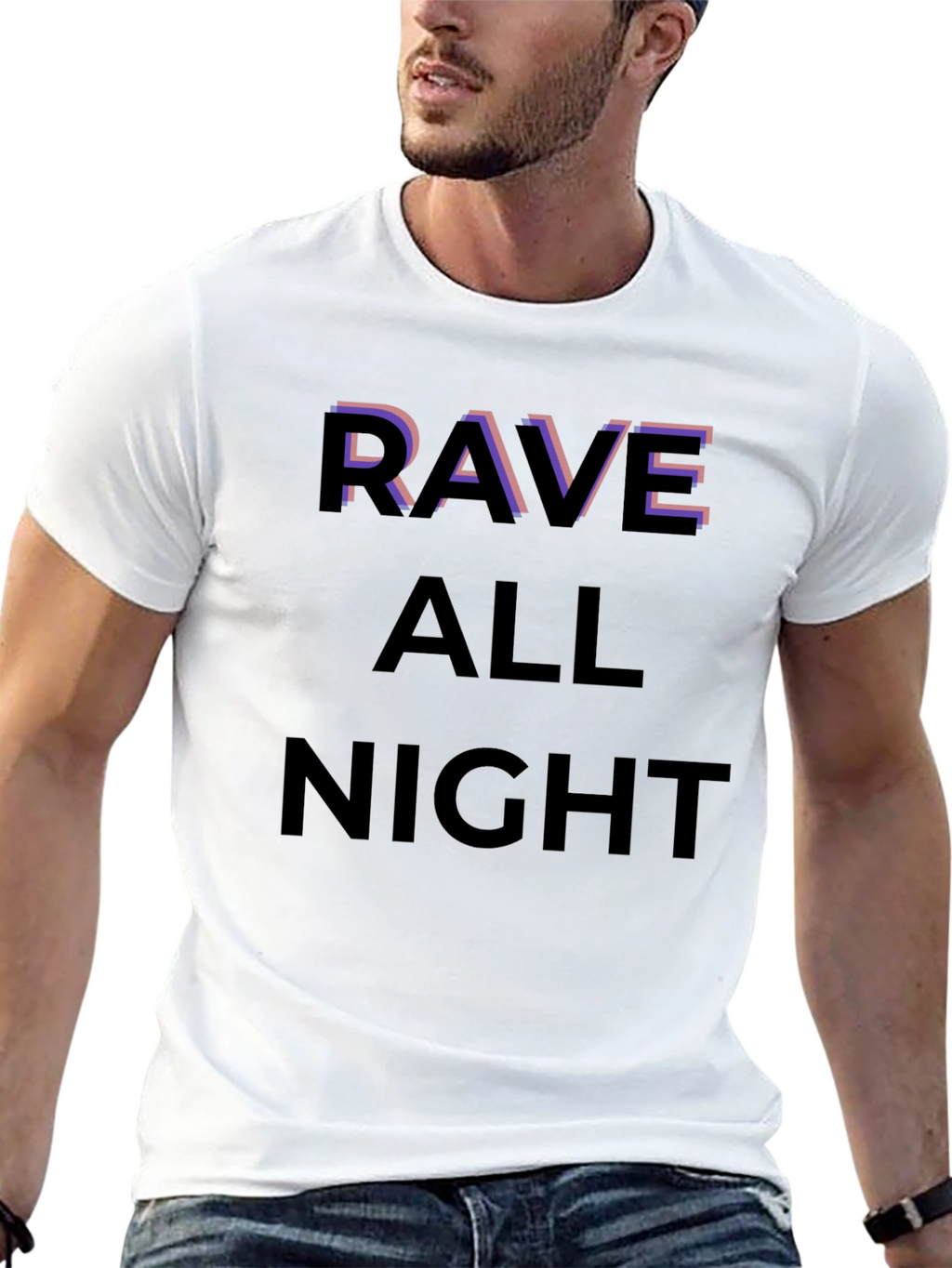Rave All Night Graphic T-Shirt
