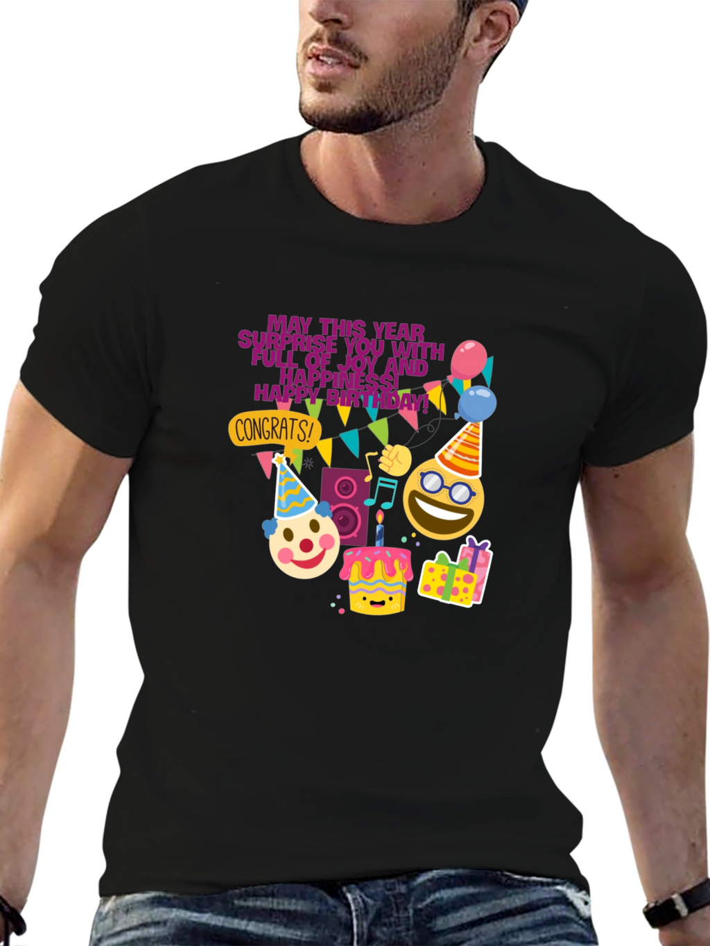 Festive Birthday Graphic T-Shirt
