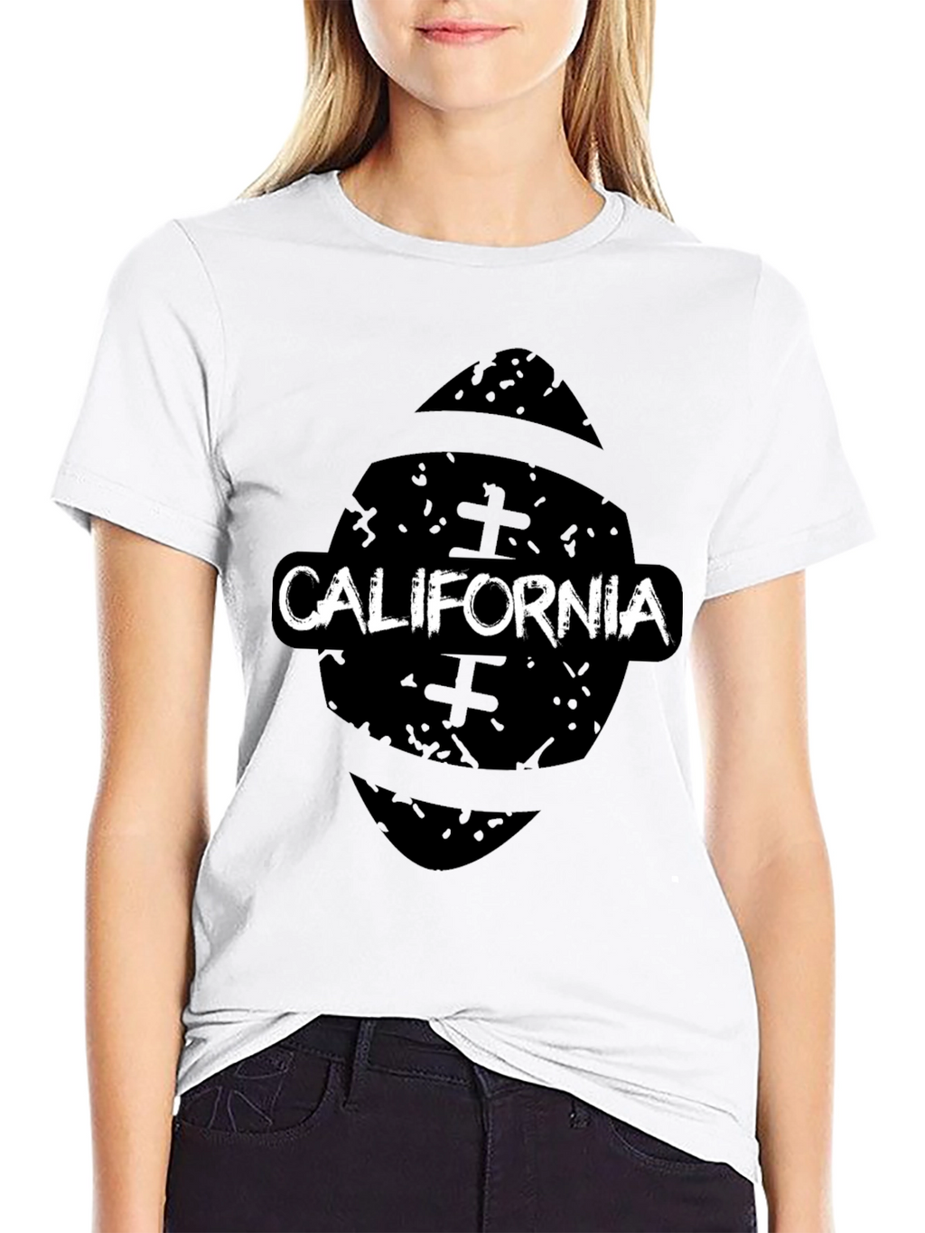 California Football Black Graphic T-Shirt
