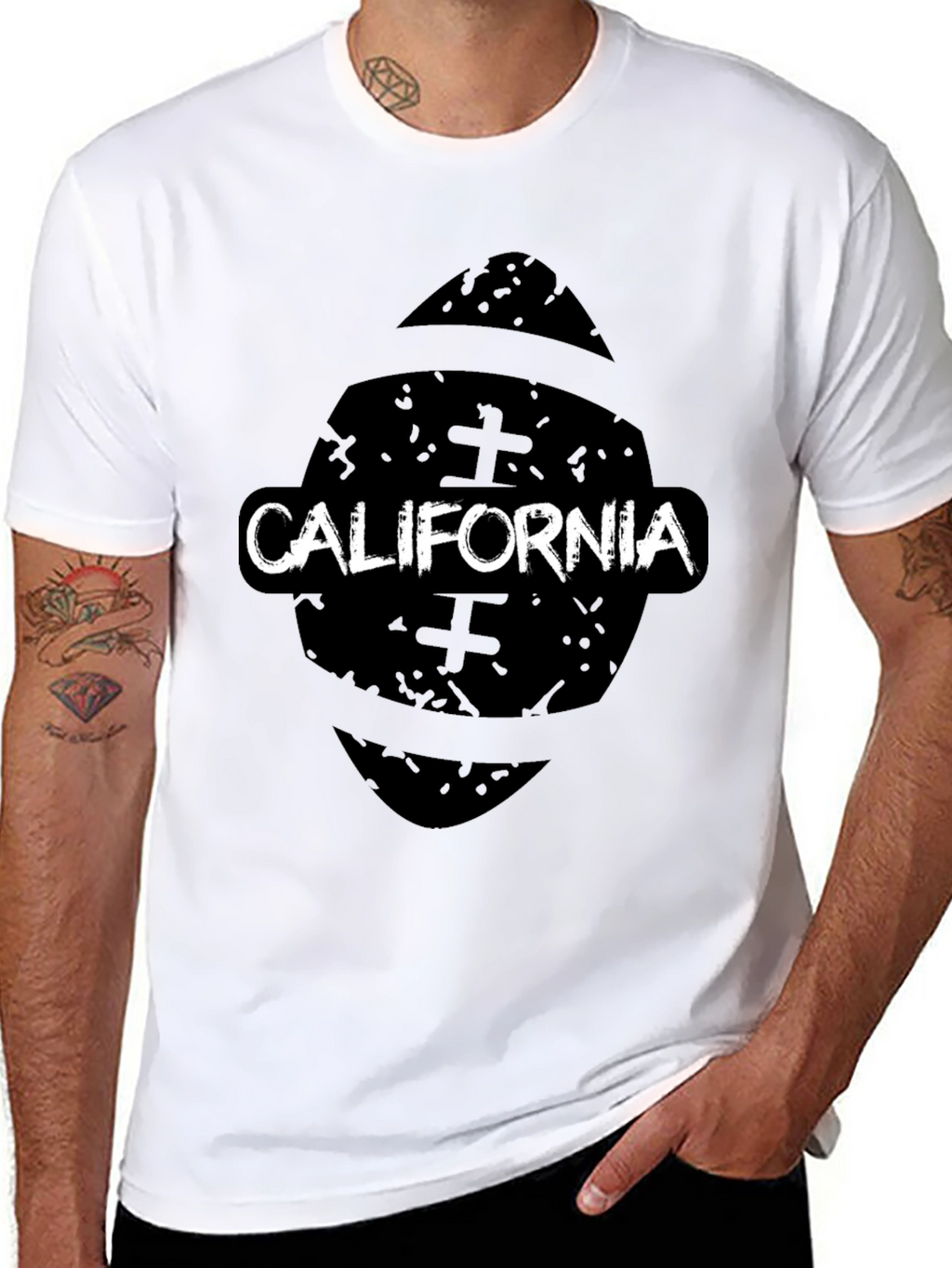 California Football Black Graphic T-Shirt