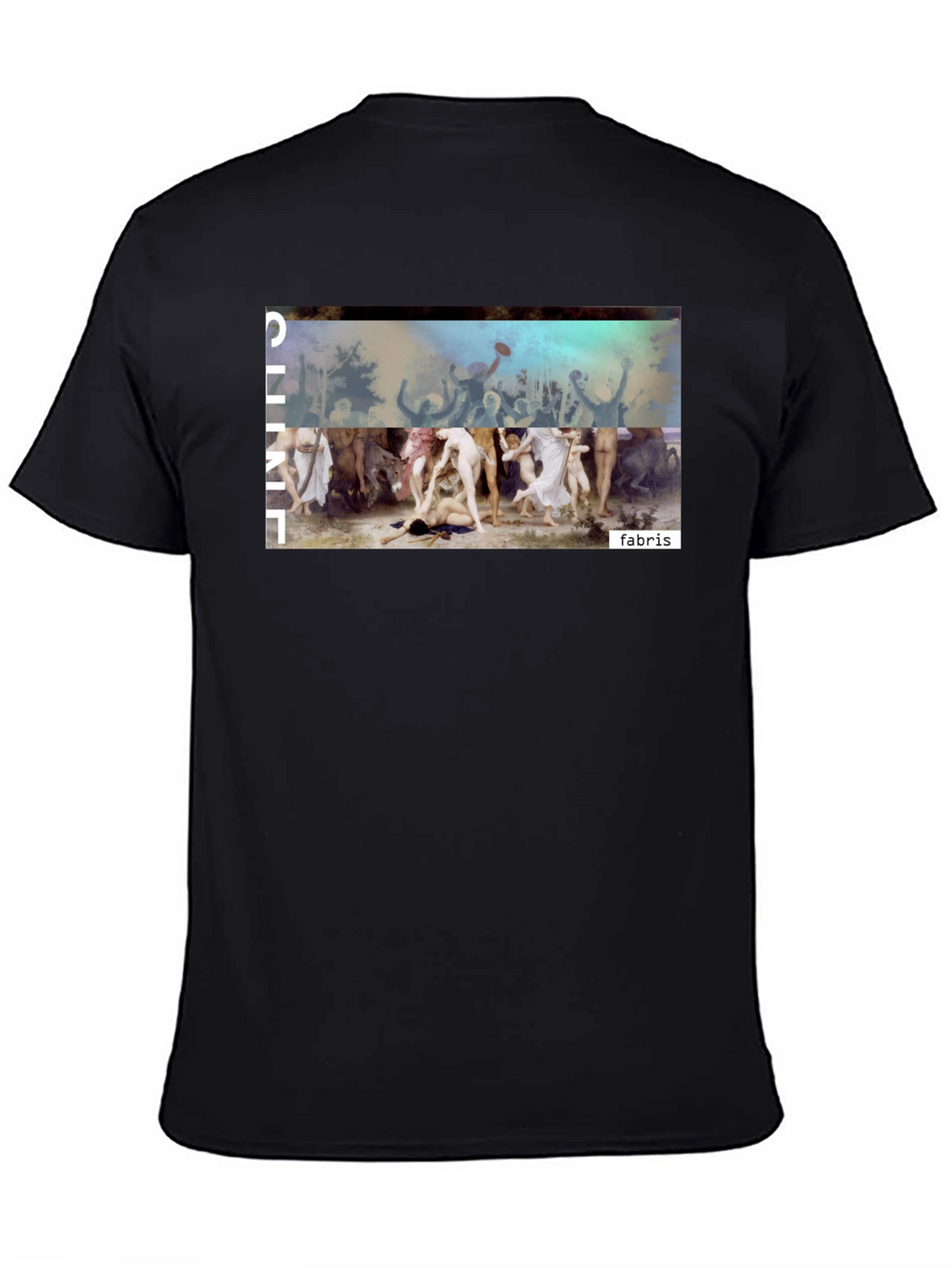 Unique Graphic Print Black Tee