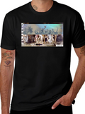 Unique Graphic Print Black Tee