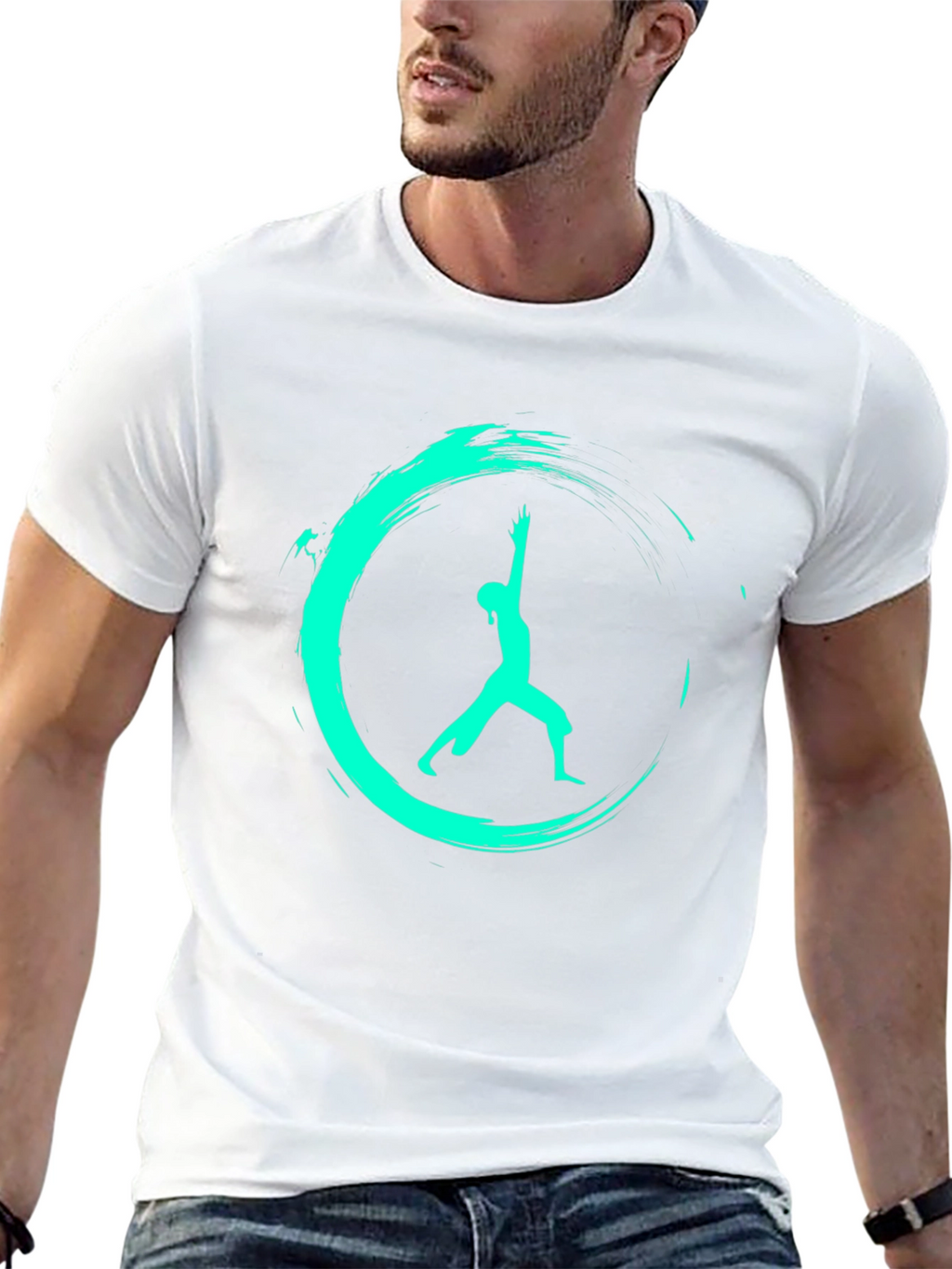 Zen Warrior T-Shirt - Black Yoga Pose Tee