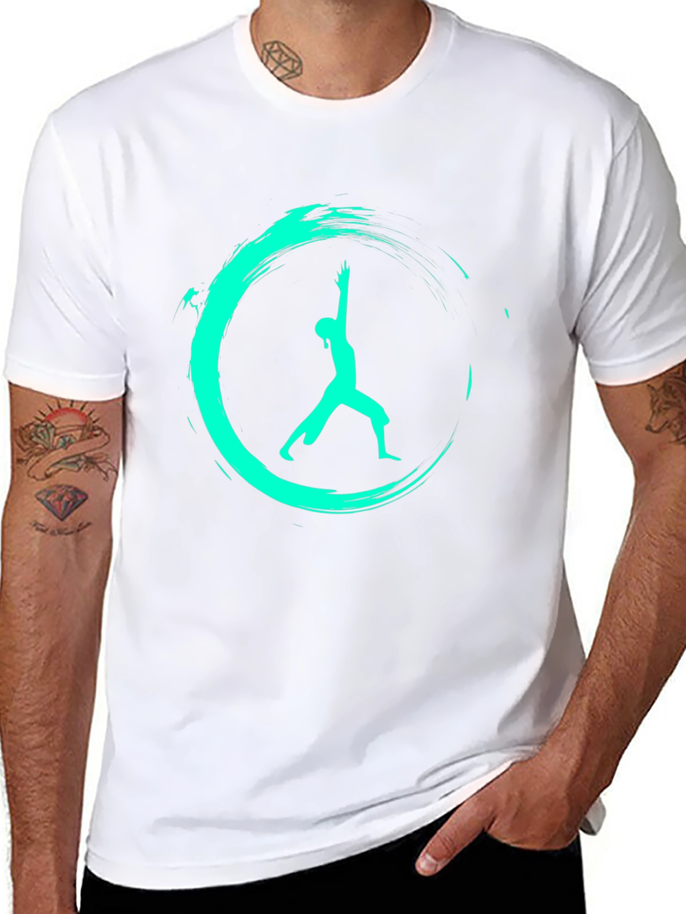 Zen Warrior T-Shirt - Black Yoga Pose Tee