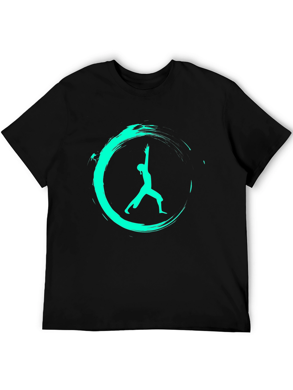 Zen Warrior T-Shirt - Black Yoga Pose Tee
