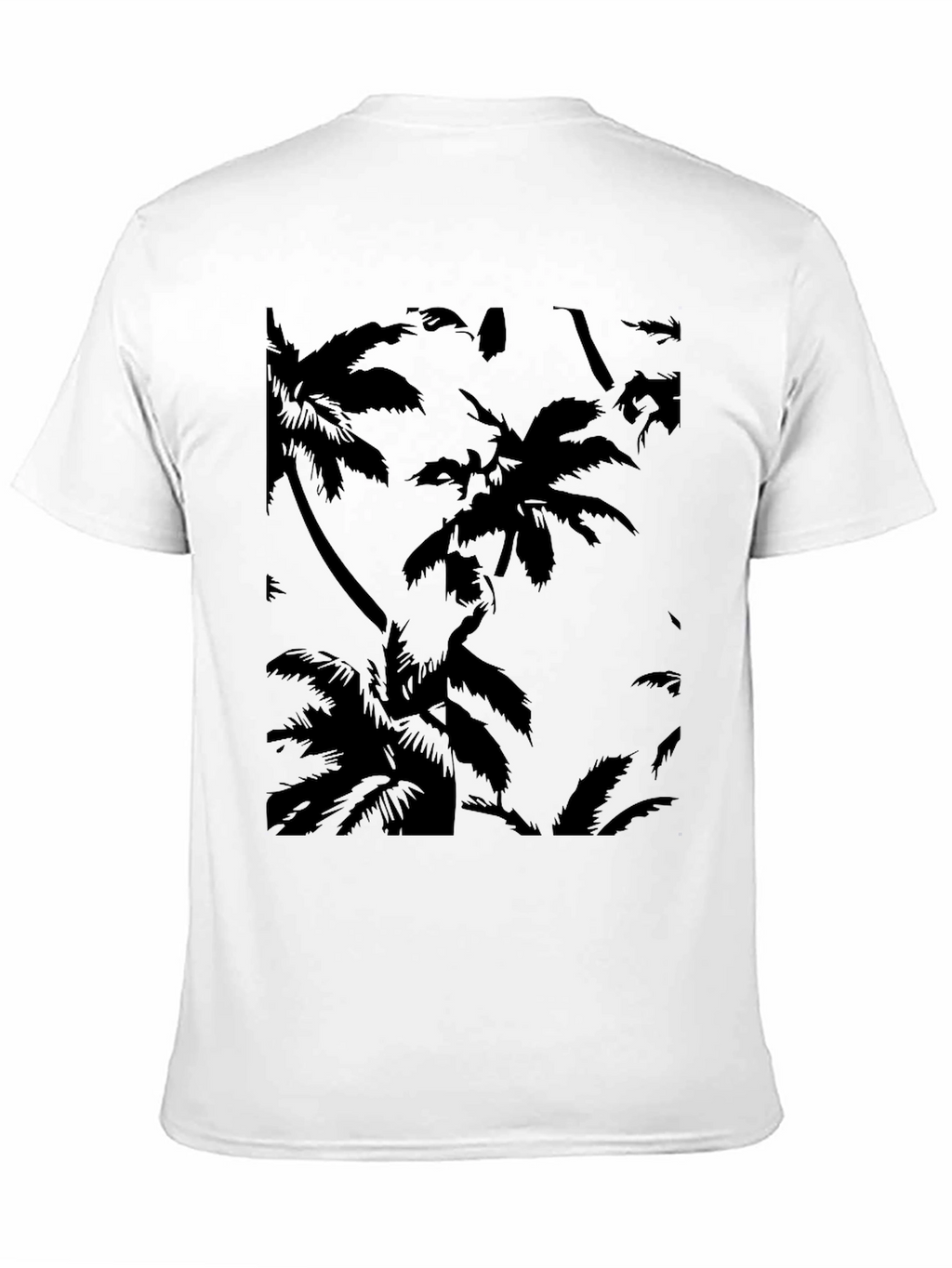 Tropical Palm Tree Black Graphic T-Shirt