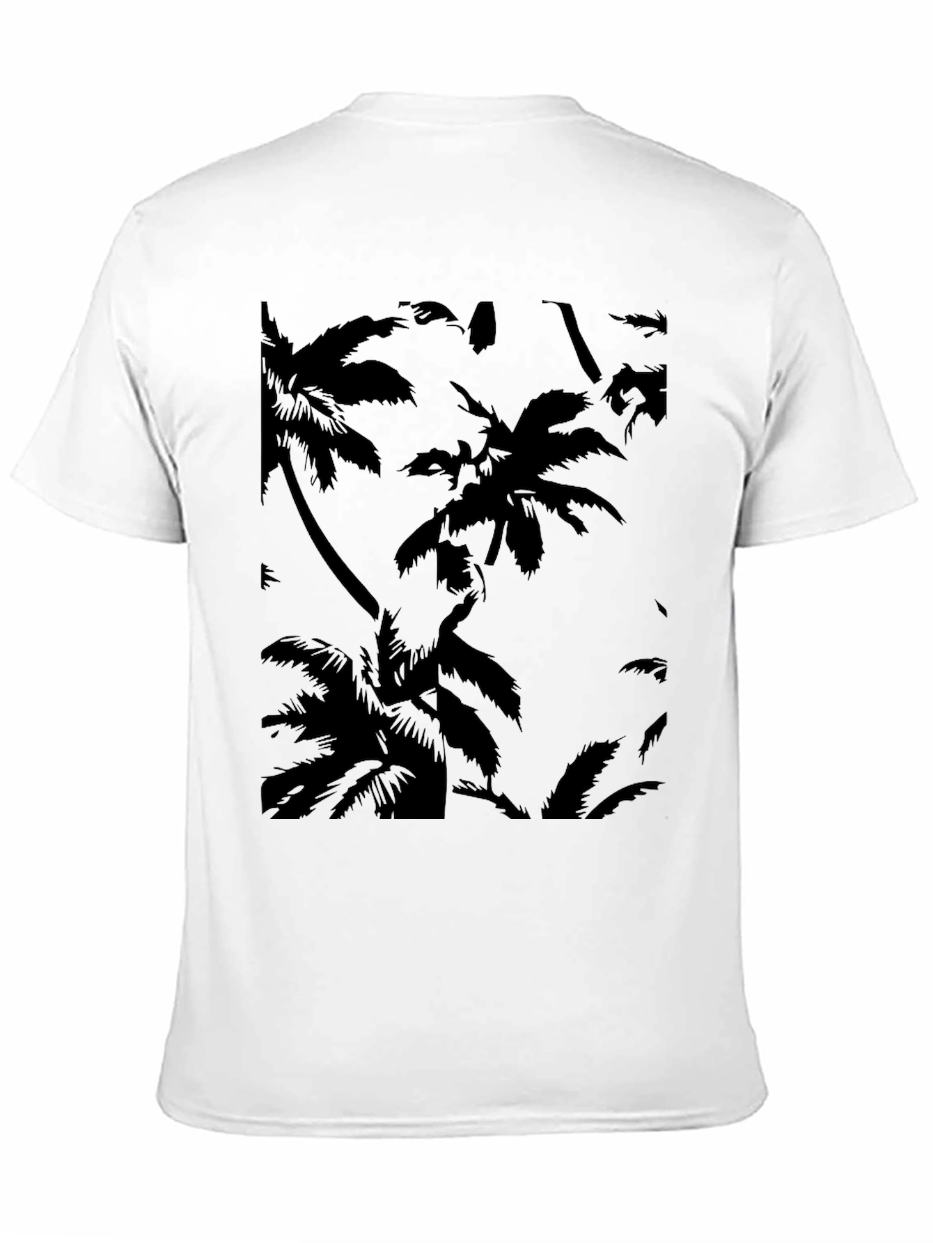Tropical Palm Tree Black Graphic T-Shirt