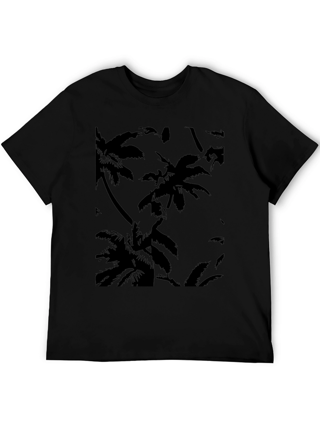 Tropical Palm Tree Black Graphic T-Shirt