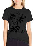 Tropical Palm Tree Black Graphic T-Shirt