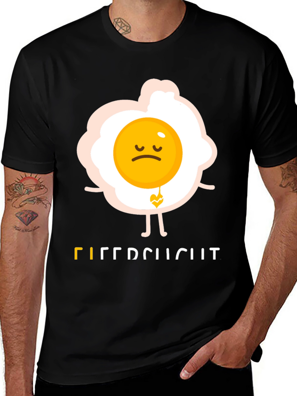 Sad Egg Graphic Tee - Unique Humor T-Shirt
