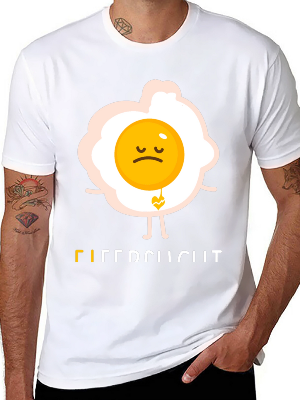 Sad Egg Graphic Tee - Unique Humor T-Shirt
