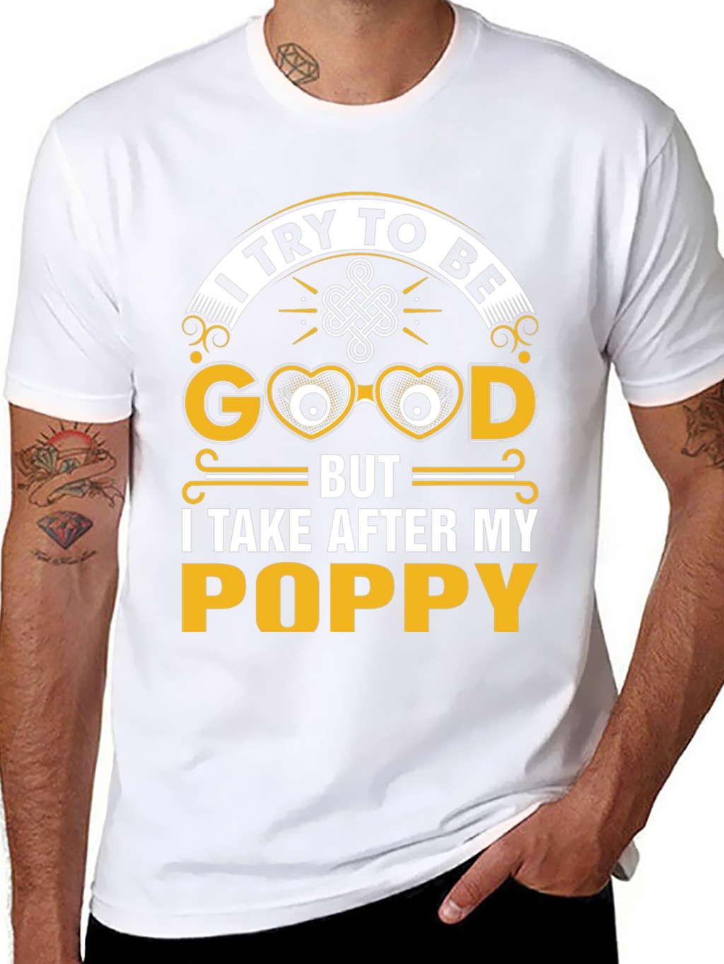 Funny Poppy T-Shirt - I Try To Be Good