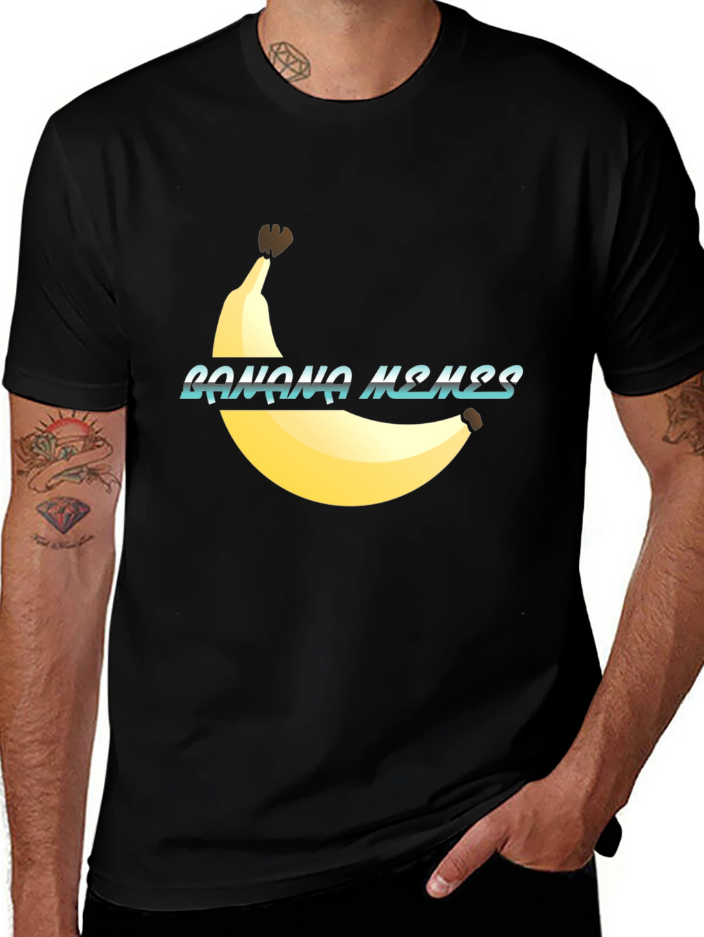 Banana Memes Graphic Tee - Funny Casual Wear