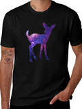 Galaxy Deer Graphic Tee - Cosmic Fawn T-Shirt
